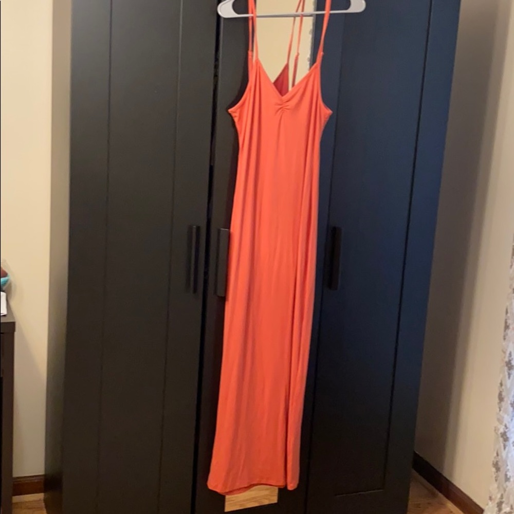 Feel Your Best Ruched Maxi Dress - Rust - Picture 3 of 9